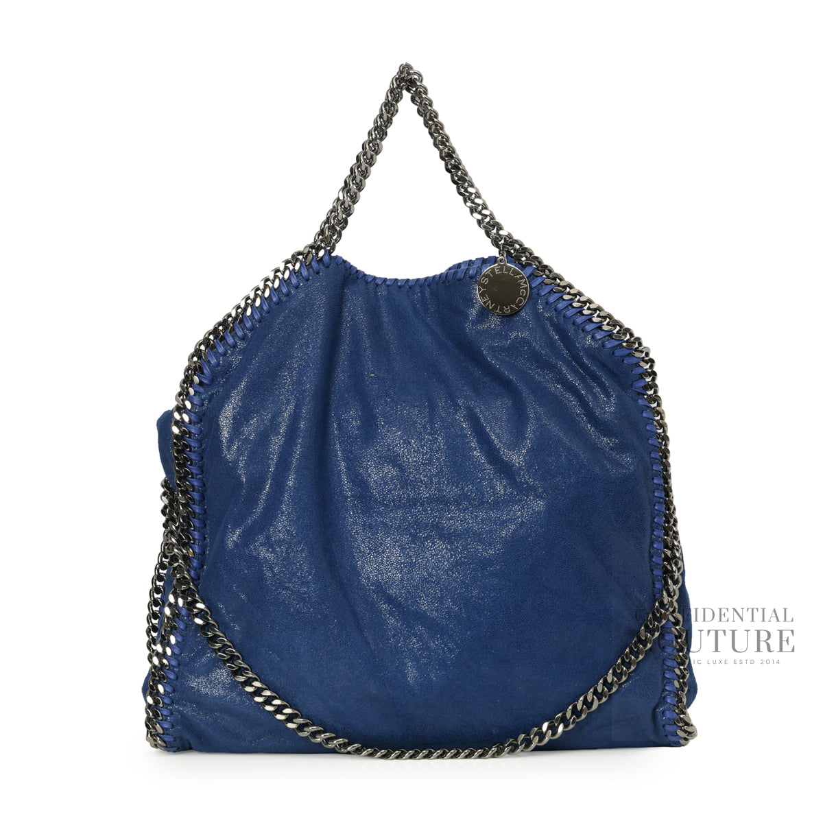 Blue Falabella 3 Chain Fold-Over Large Tote Bag