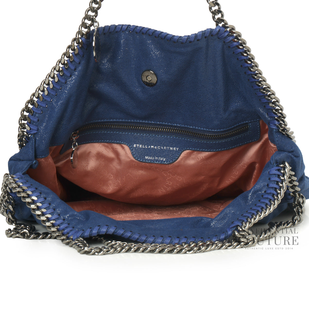 Blue Falabella 3 Chain Fold-Over Large Tote Bag