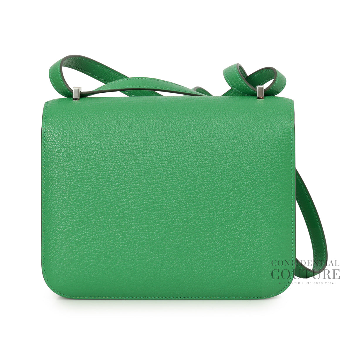 Constance Vert Bambou 18 Bag in Epsom Leather with Palladium Hardware- K stamp