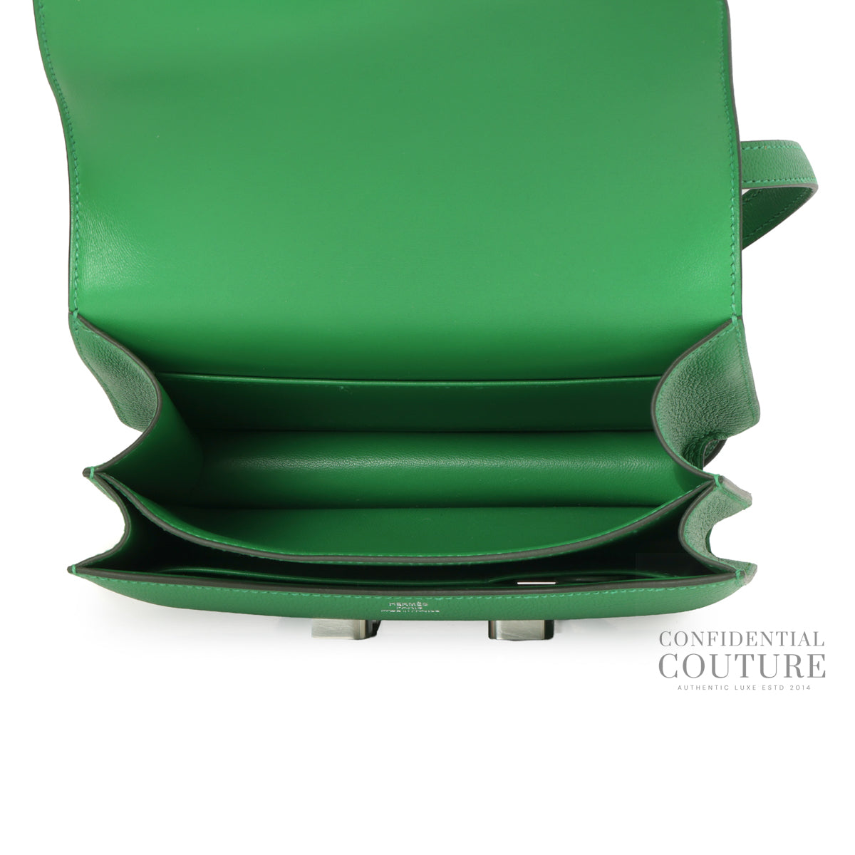 Constance Vert Bambou 18 Bag in Epsom Leather with Palladium Hardware- K stamp