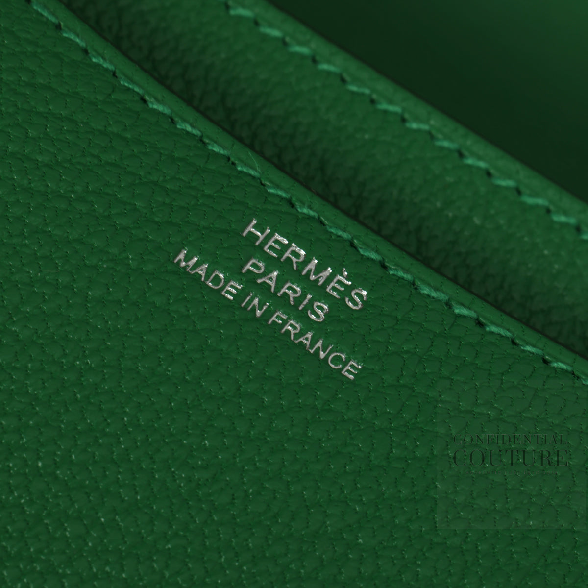 Constance Vert Bambou 18 Bag in Epsom Leather with Palladium Hardware- K stamp