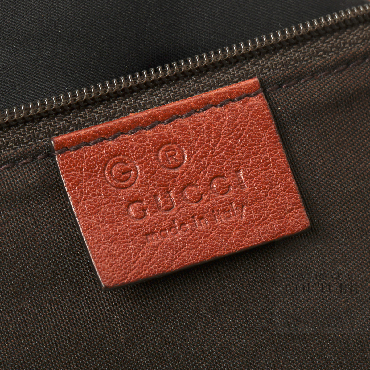 Brick Brown Guccissima Leather Bamboo D-Ring Hobo Bag