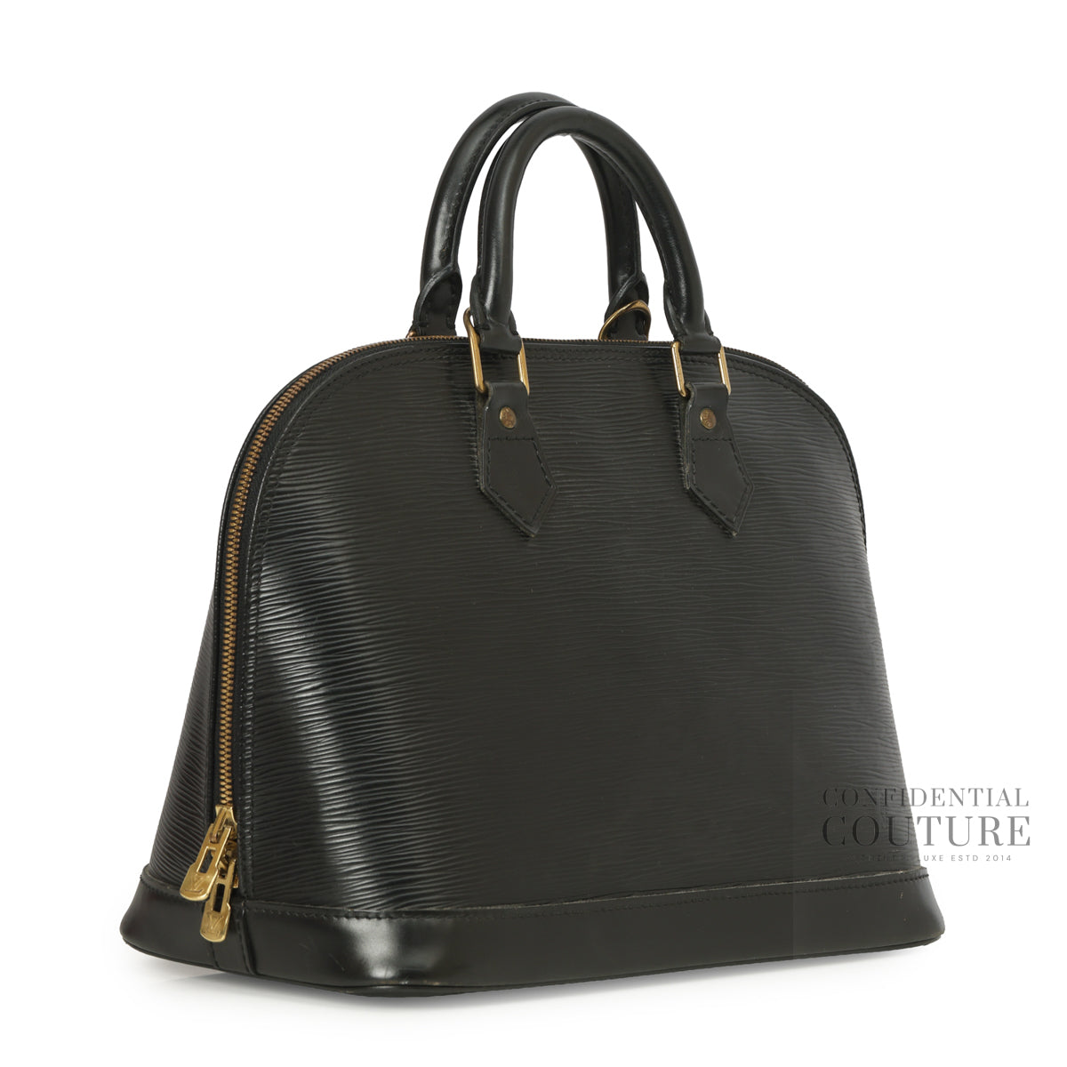 Black Epi Leather Alma PM Bag