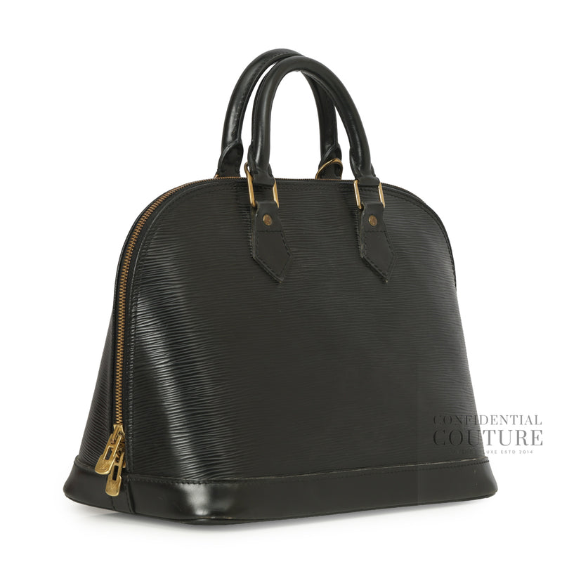 Black Epi Leather Alma PM Bag