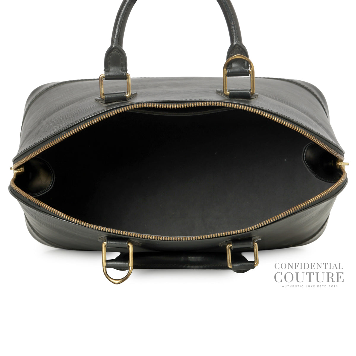 Black Epi Leather Alma PM Bag
