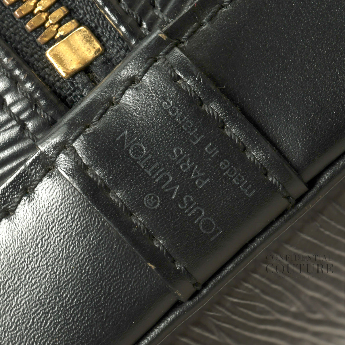 Black Epi Leather Alma PM Bag