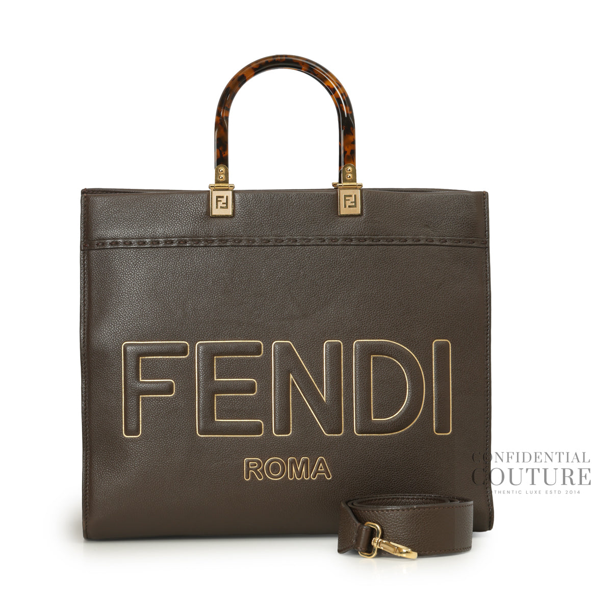 Brown Sunshine Medium Leather Tote Bag