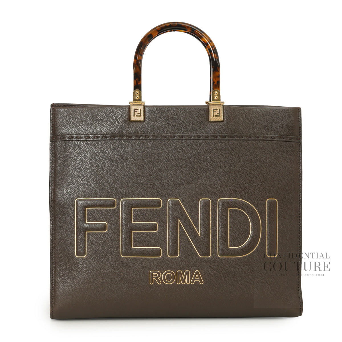 Brown Sunshine Medium Leather Tote Bag