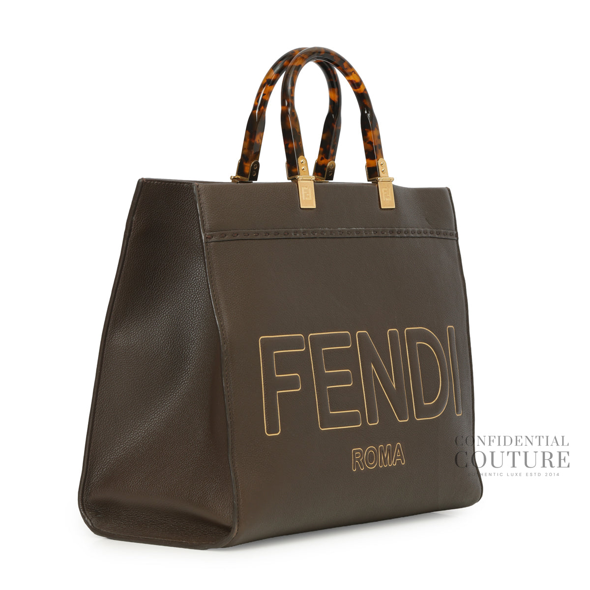 Brown Sunshine Medium Leather Tote Bag
