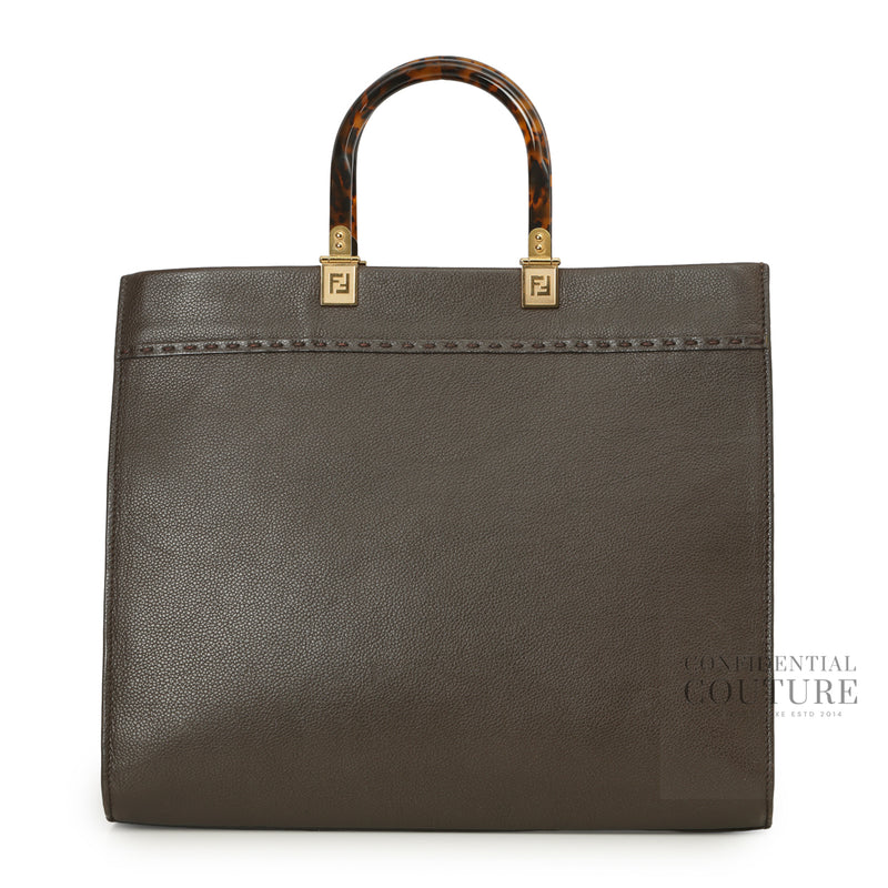 Brown Sunshine Medium Leather Tote Bag