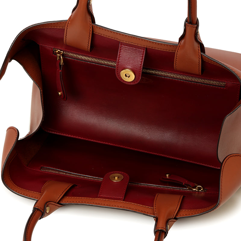 Small Cape Leather Tote  Windsor tan Color