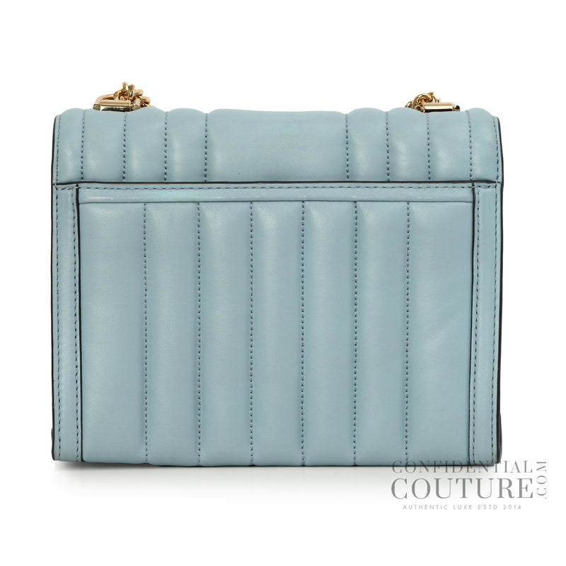 Whitney Blue Quilted Leather Shoulder Bag