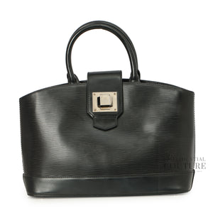 Black Epi Leather Mirabeau PM Bag
