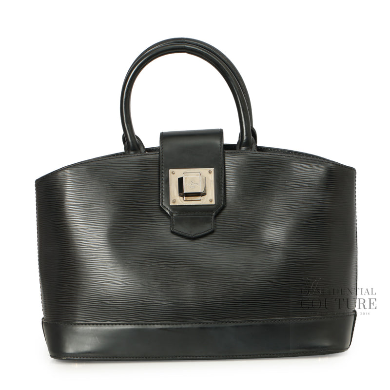 Black Epi Leather Mirabeau PM Bag