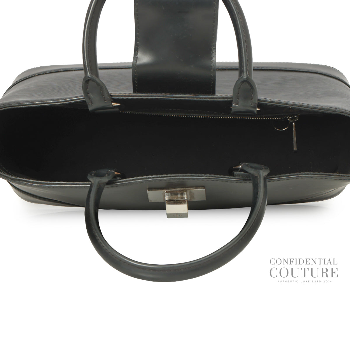 Black Epi Leather Mirabeau PM Bag