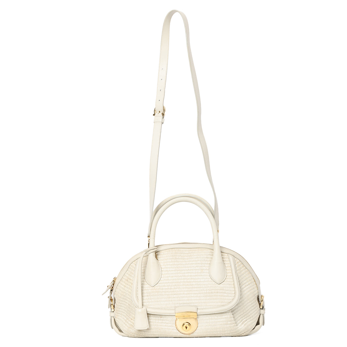 White Fiama Dome Satchel