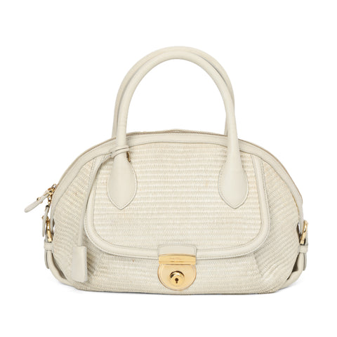 White Fiama Dome Satchel
