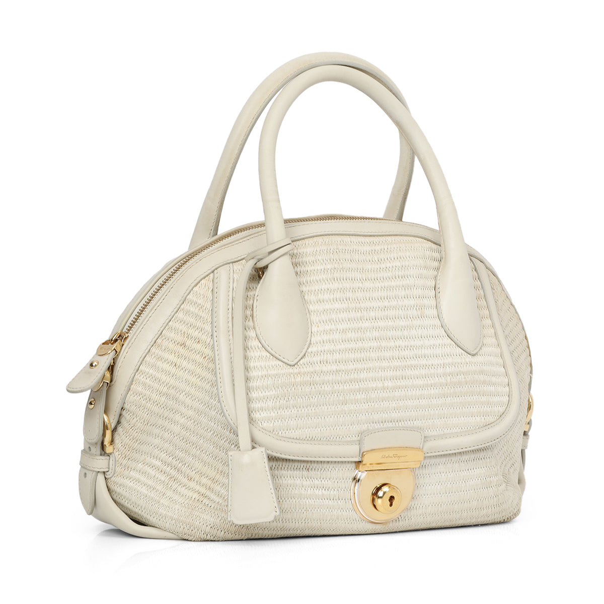 White Fiama Dome Satchel