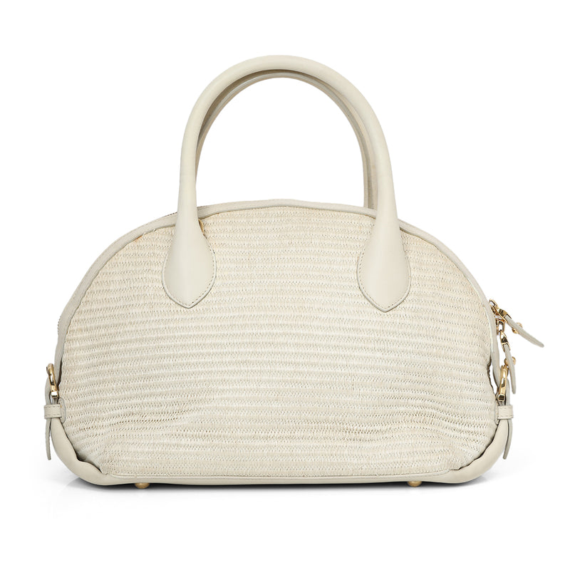 White Fiama Dome Satchel
