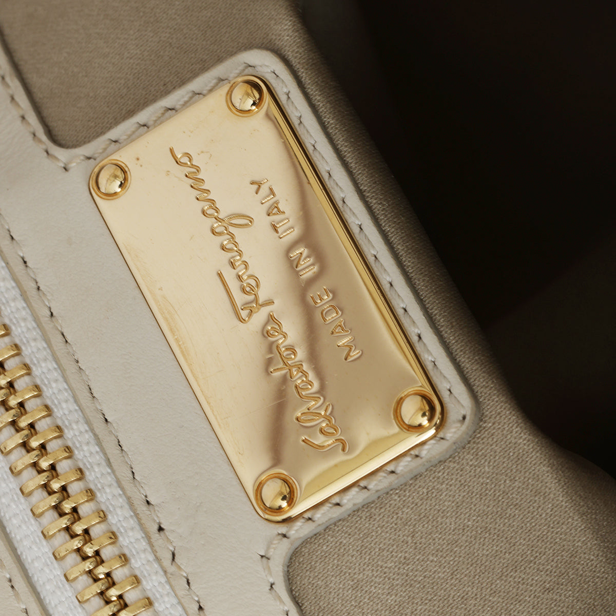 White Fiama Dome Satchel