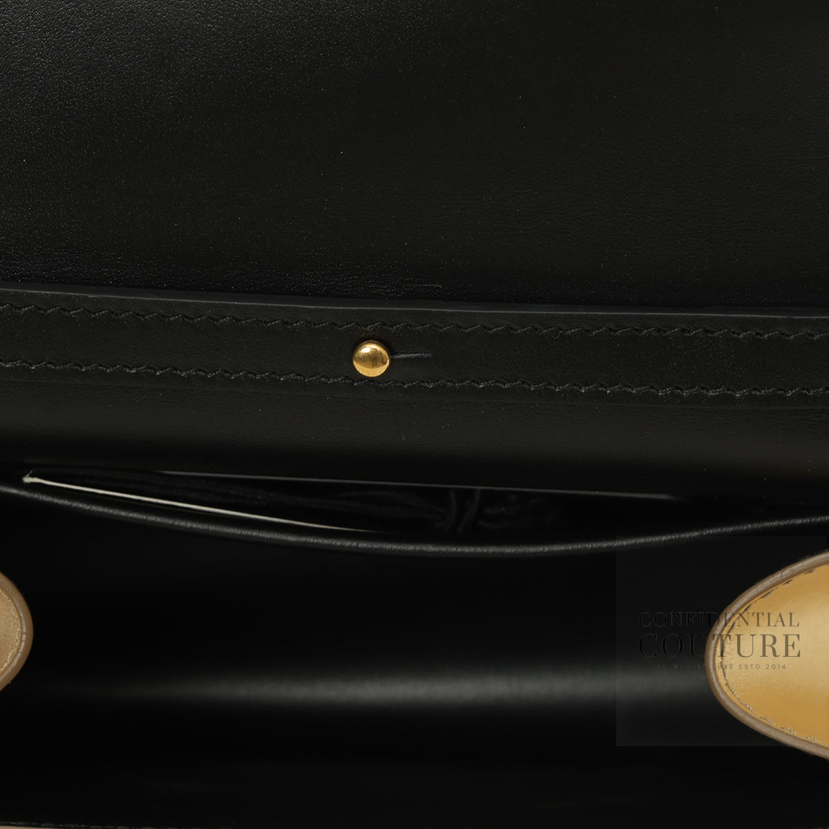 Small Devotion In Gold Nappaa Mordore Leather Top Handle Bag