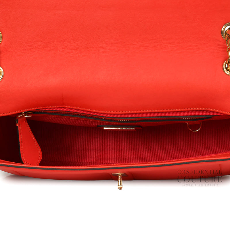 Red Leather Small Sweet Charity Bag