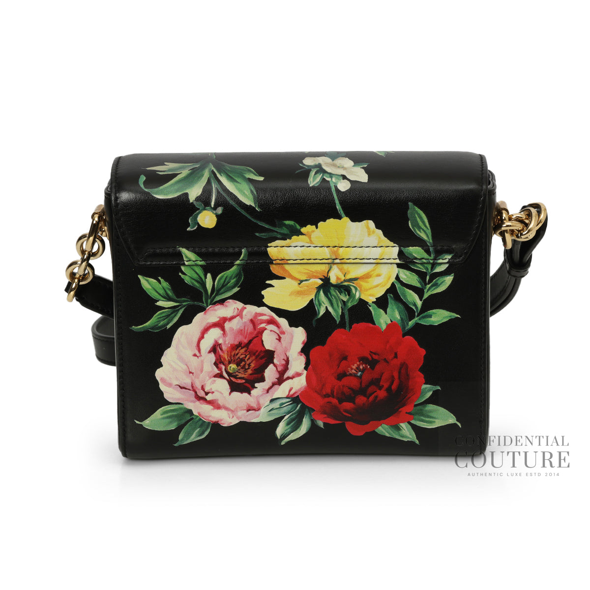 Mini Rose Embellished Millennials Black Shoulder Bag