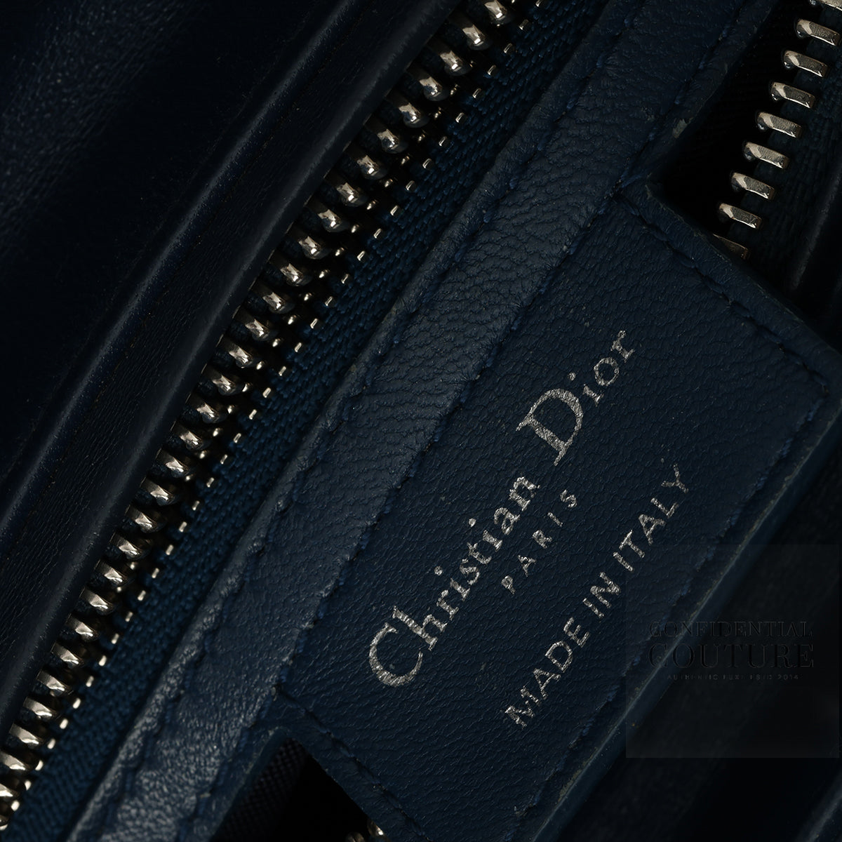 Blue Cannage Quilted Lambskin Leather Medium Lady Dior Bag