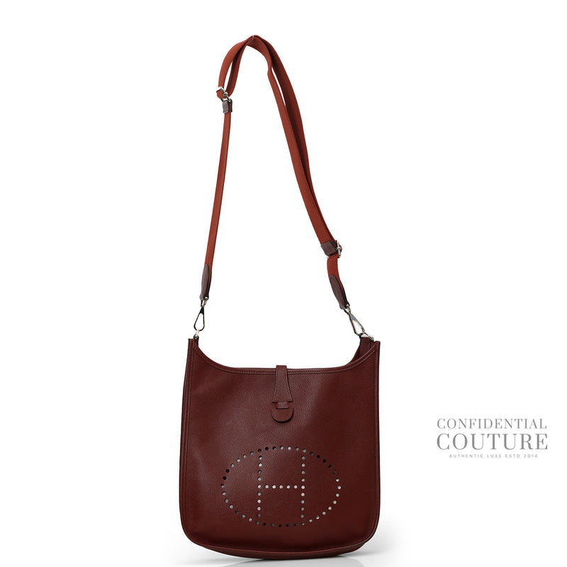 Pre loved hermes evelyne maroon pm bag price