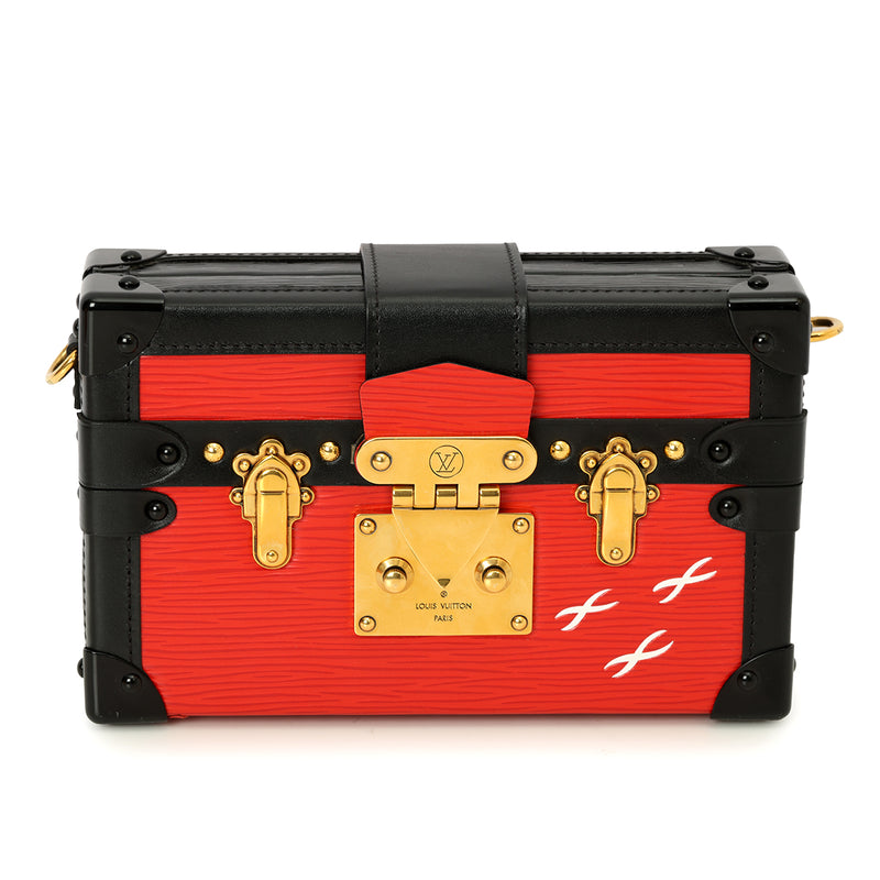 Louis Vuitton Petite Malle Epi Red Box Clutch