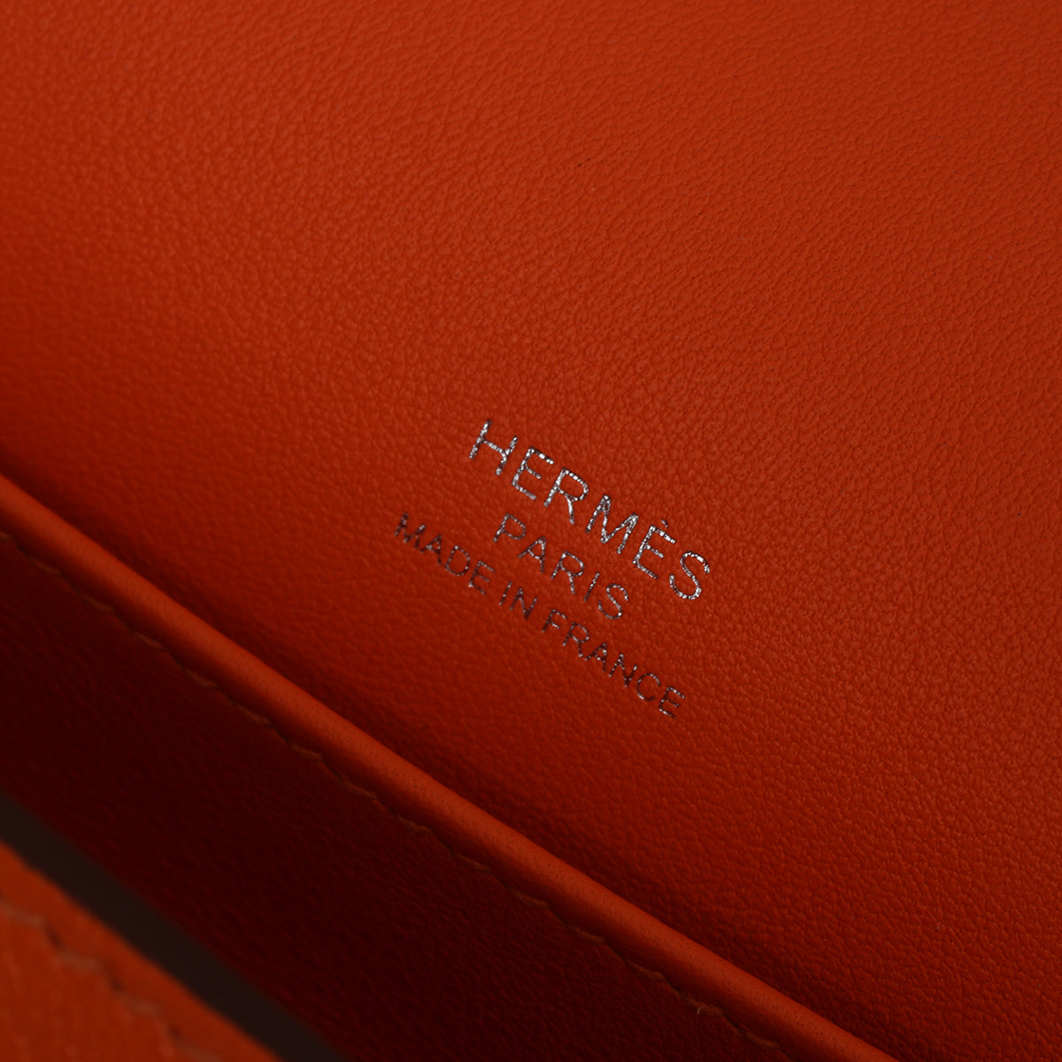 Chevre Mysore Geta Orange Bag With Palladium Hardware One Size