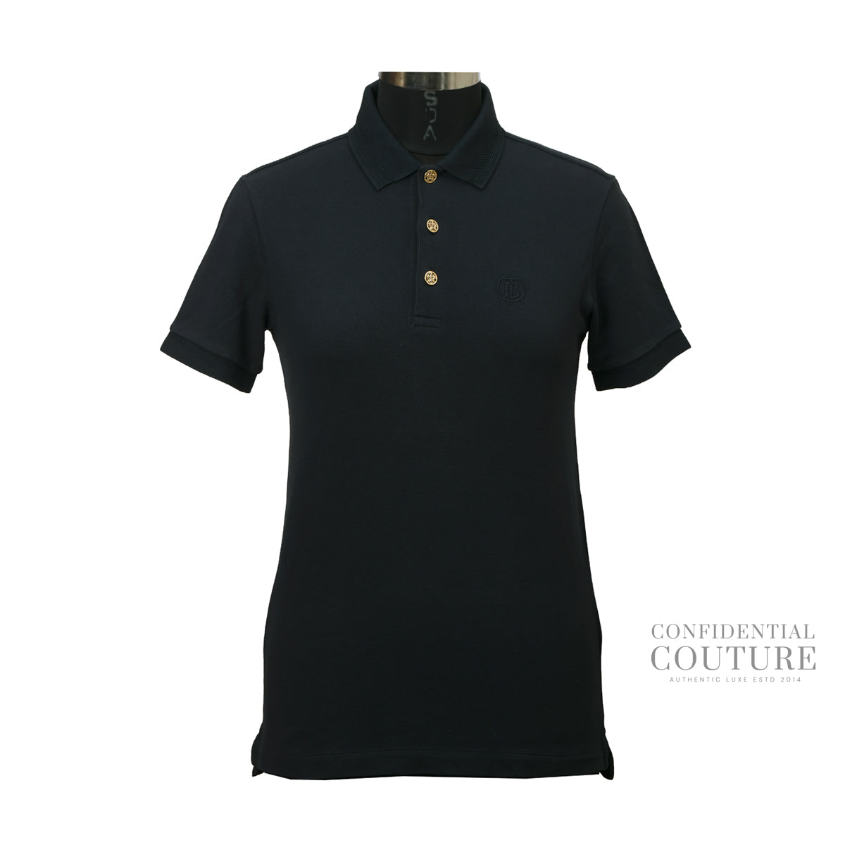 Polo Tee Cotton Navy Blue | XS