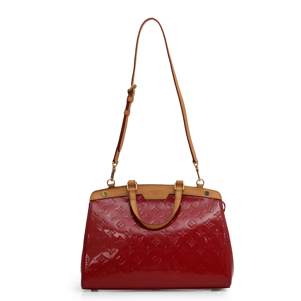 Cerise MonoGram Vernis Brea Patent Leather Bag