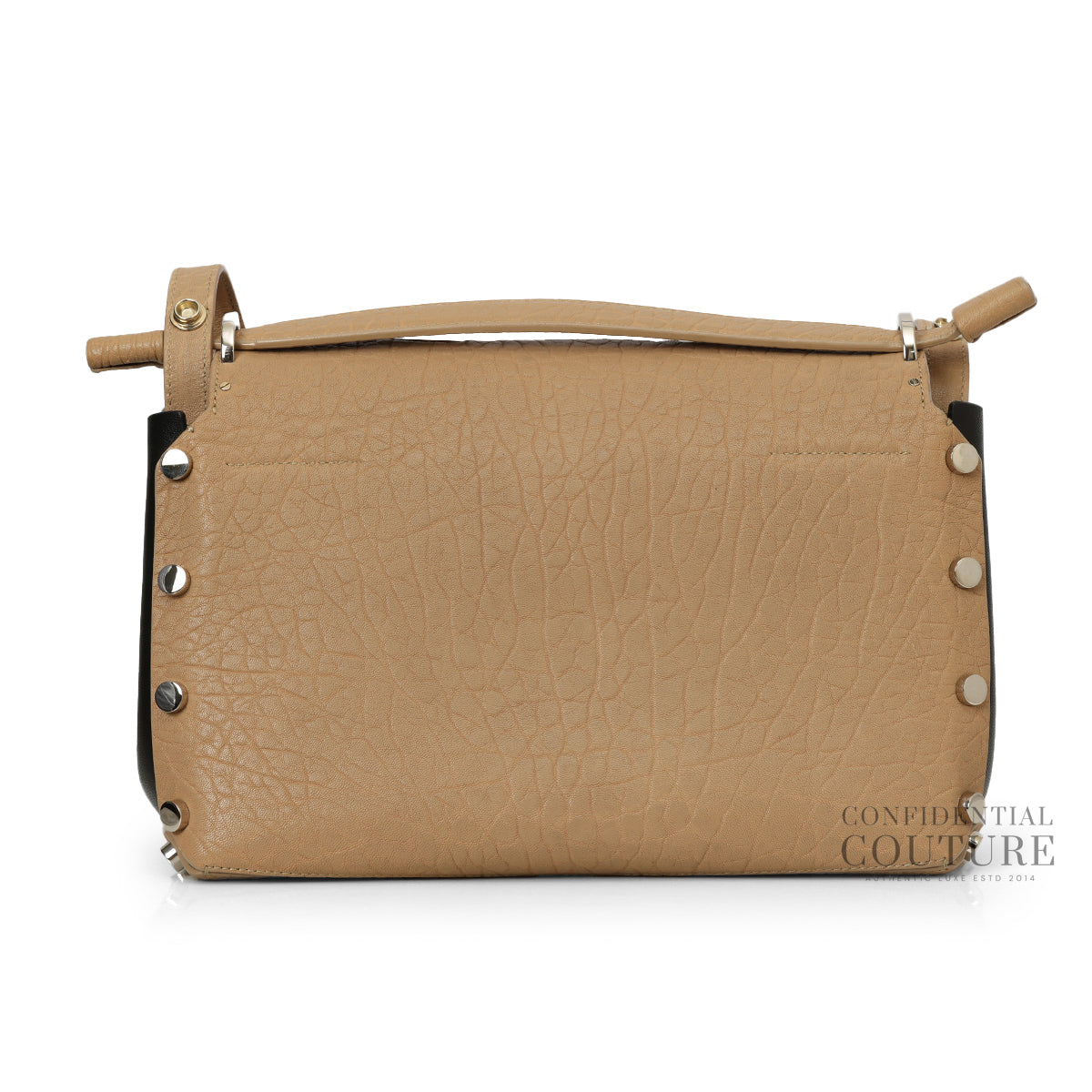 Lockett Camel Floral Applique Top Handle Bag