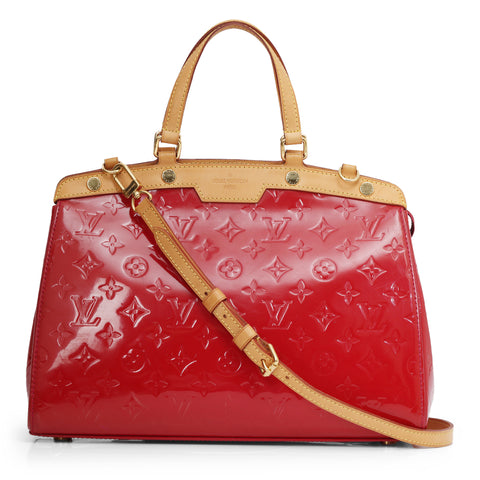 Cerise MonoGram Vernis Brea Patent Leather Bag