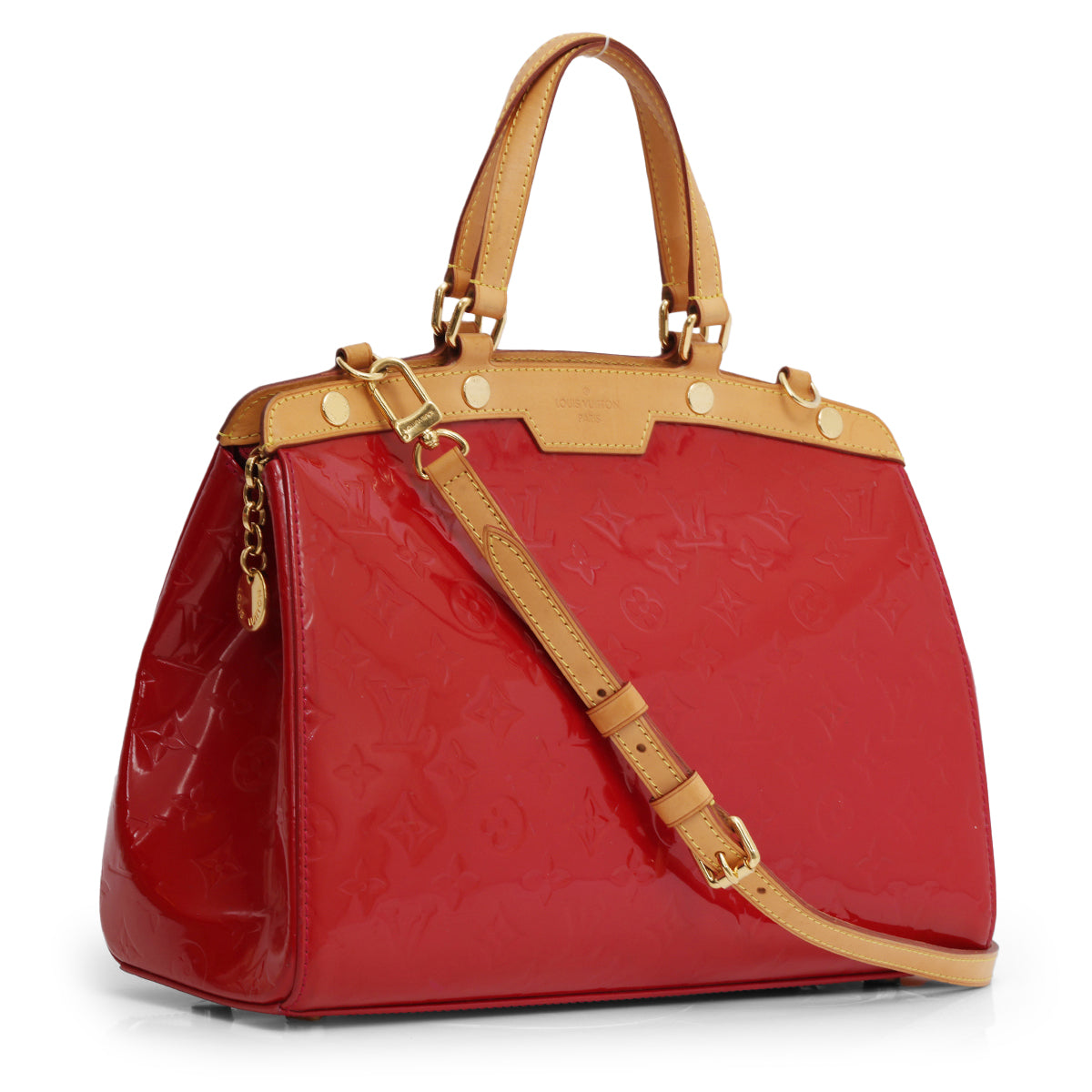 Cerise MonoGram Vernis Brea Patent Leather Bag