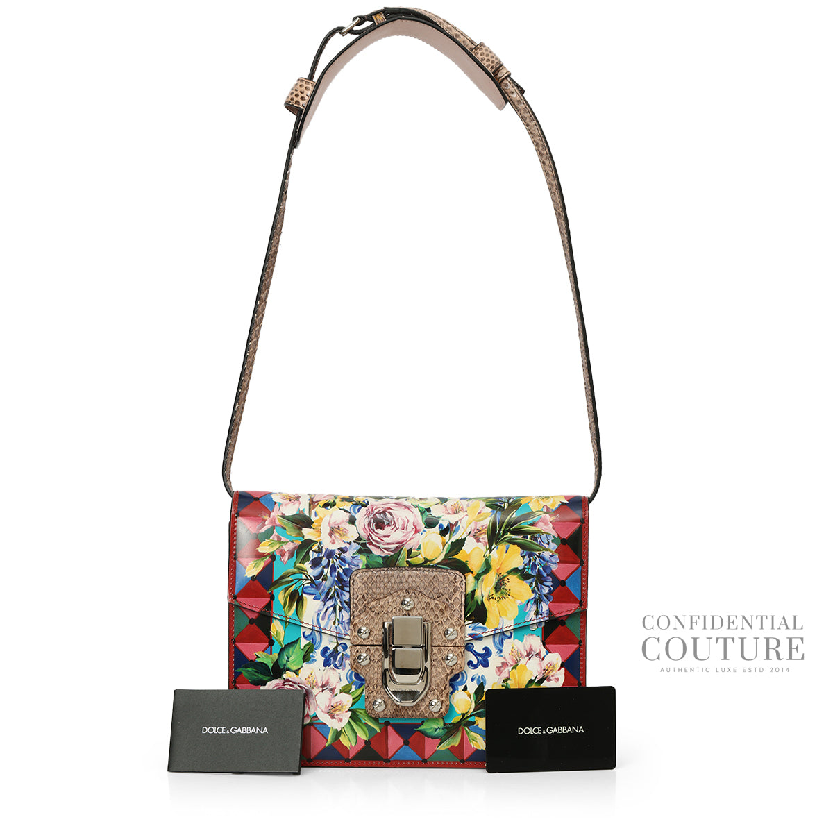 Floral Printed Leather & Ayers Lucia Shoulder Bag