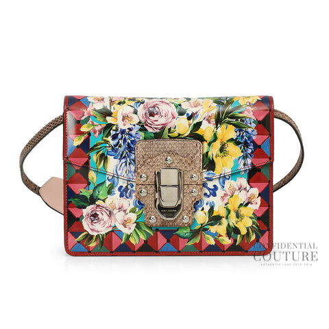 Floral Printed Leather & Ayers Lucia Shoulder Bag