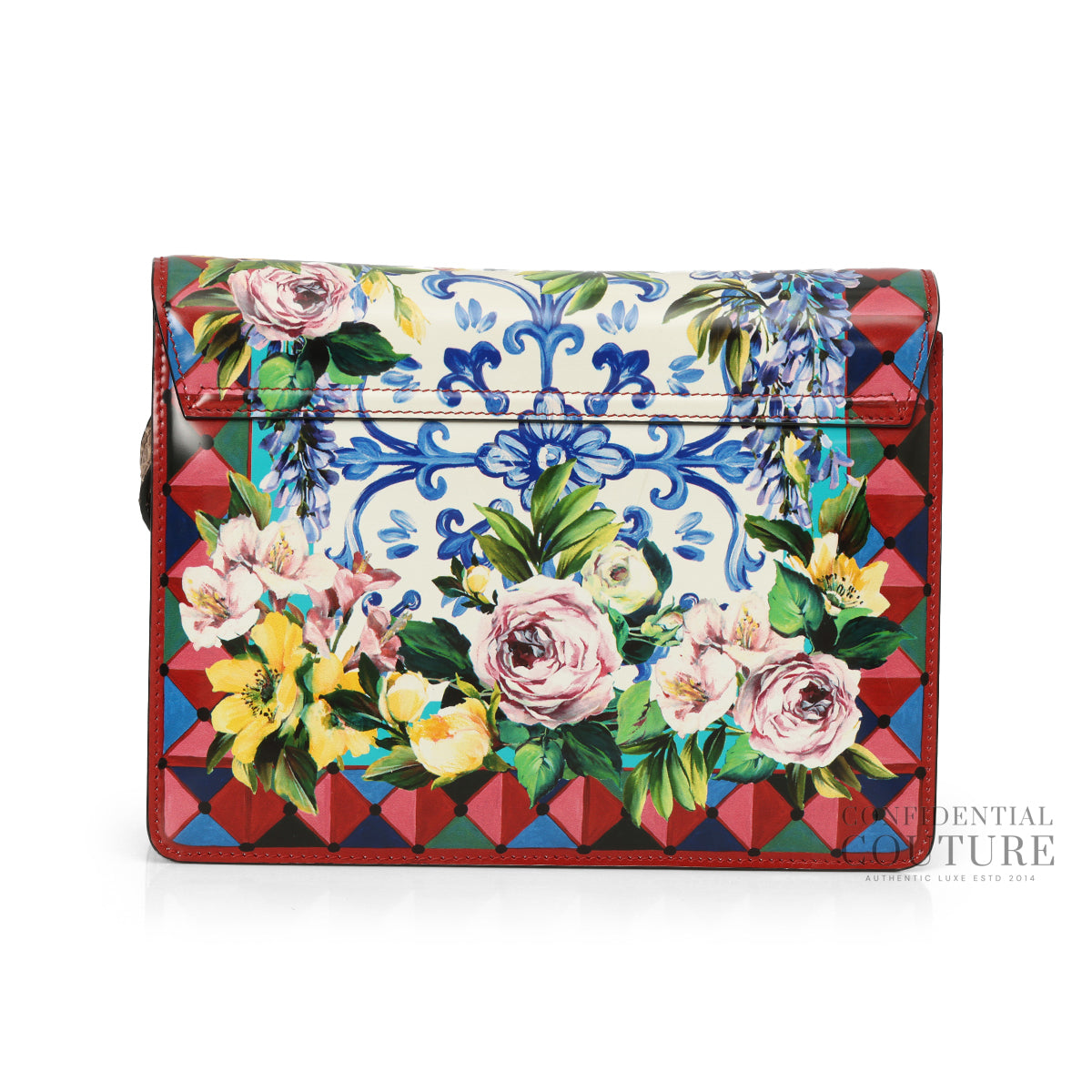 Floral Printed Leather & Ayers Lucia Shoulder Bag