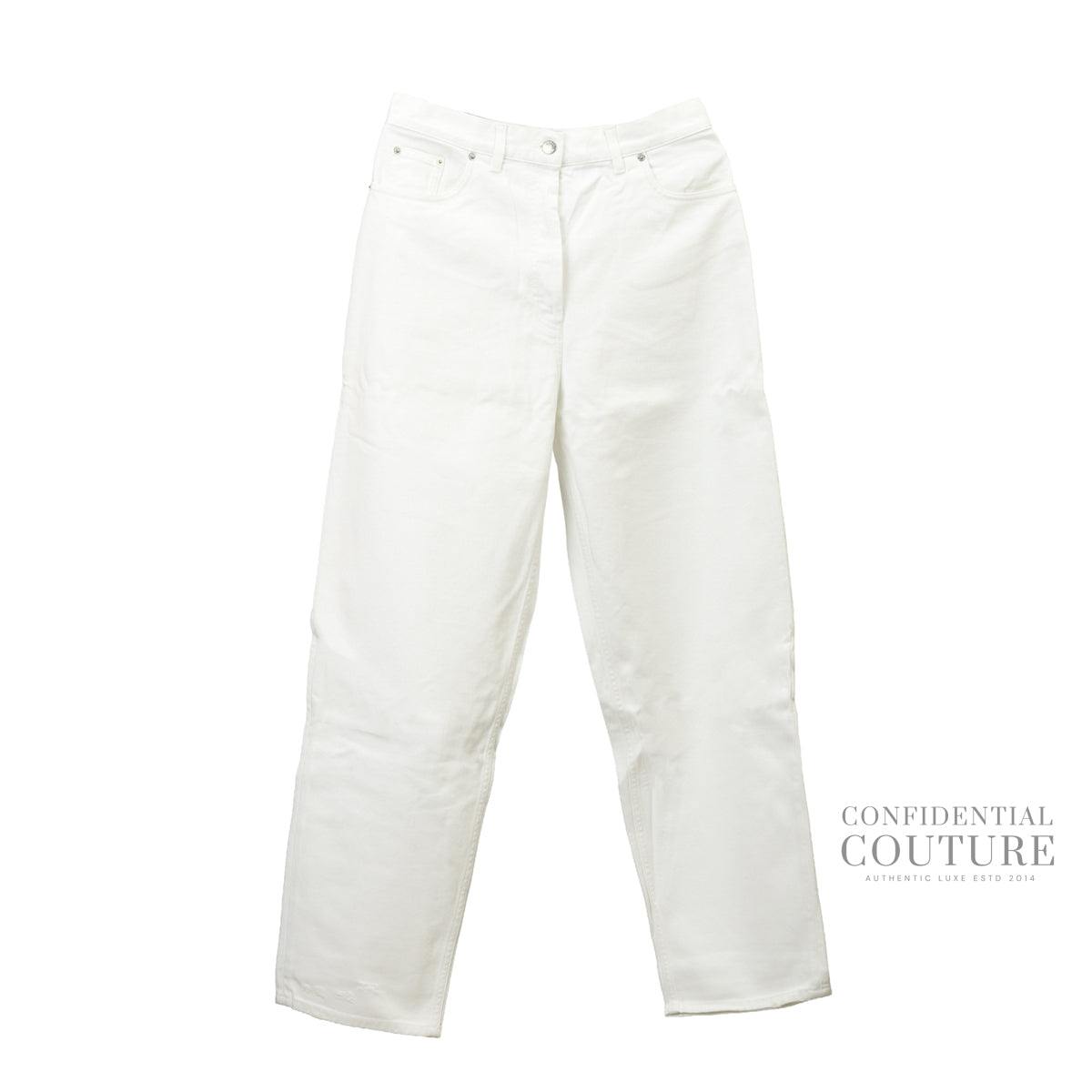 White Five-Pocket Denim Jeans. Size-29