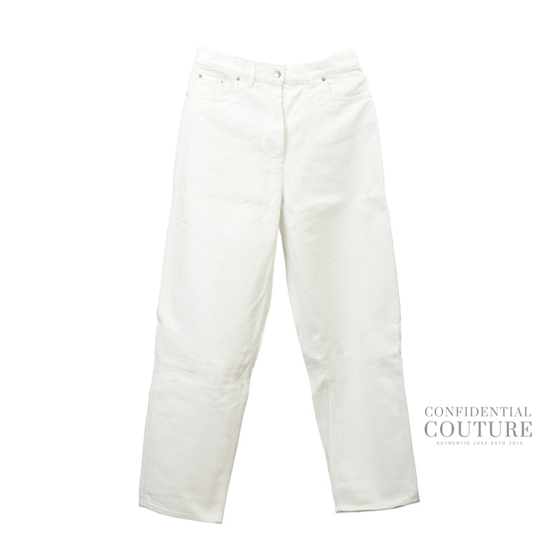 White Five-Pocket Denim Jeans. Size-29