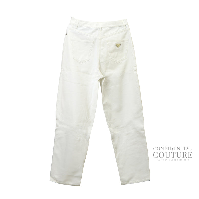 White Five-Pocket Denim Jeans. Size-29