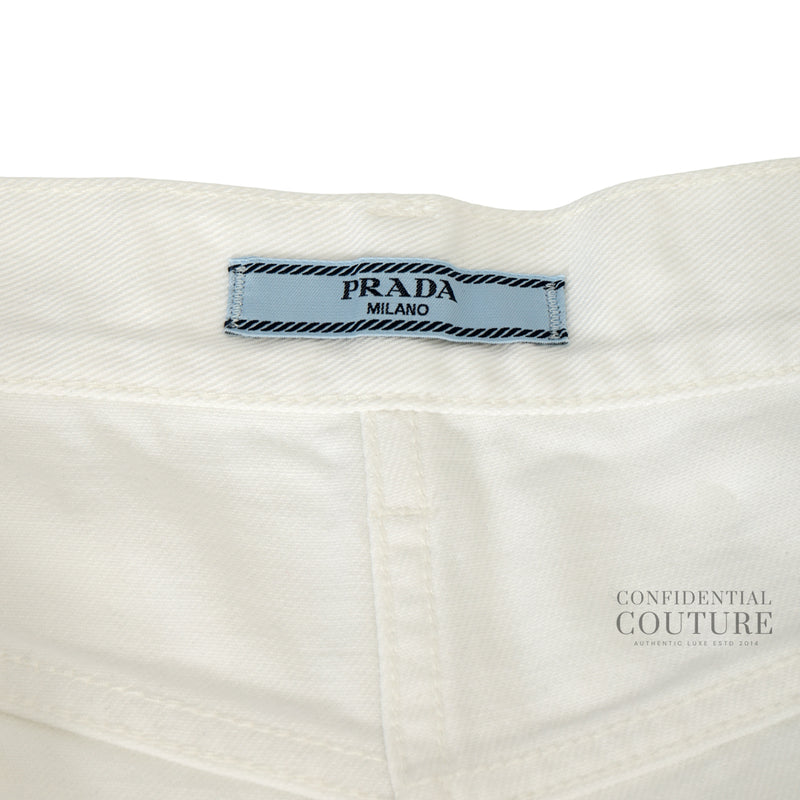 White Five-Pocket Denim Jeans. Size-29