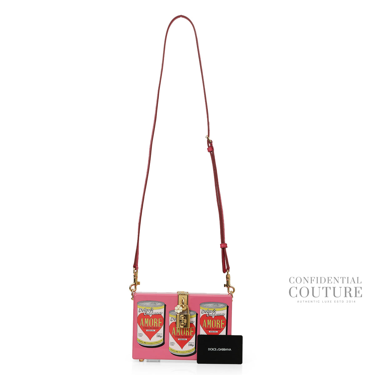 Printed Acrylic Amore Can Box Crossbody Bag In Pink