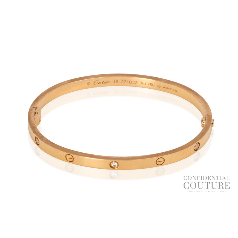 Love Bracelet Small Pink Gold With 6 Diamonds | 16