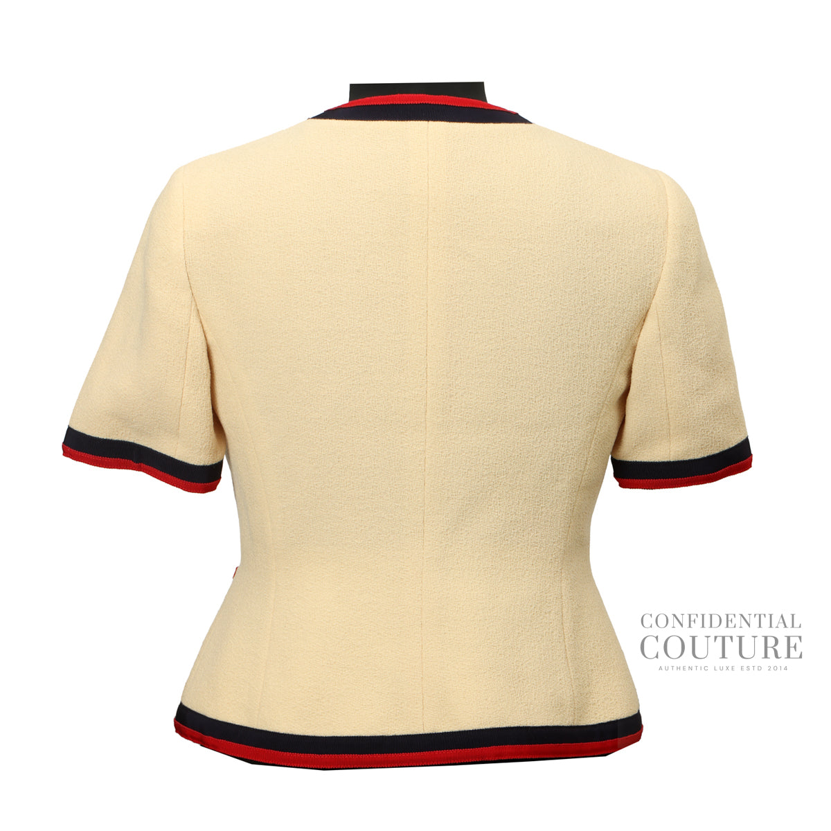 Wool Jacket with Web Bows | Size 42
