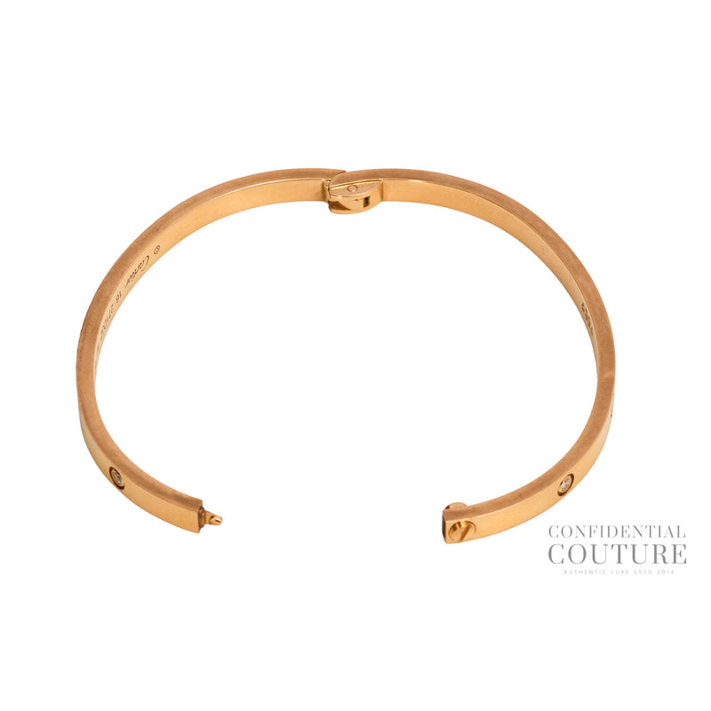 Love Bracelet Small Pink Gold With 6 Diamonds | 16