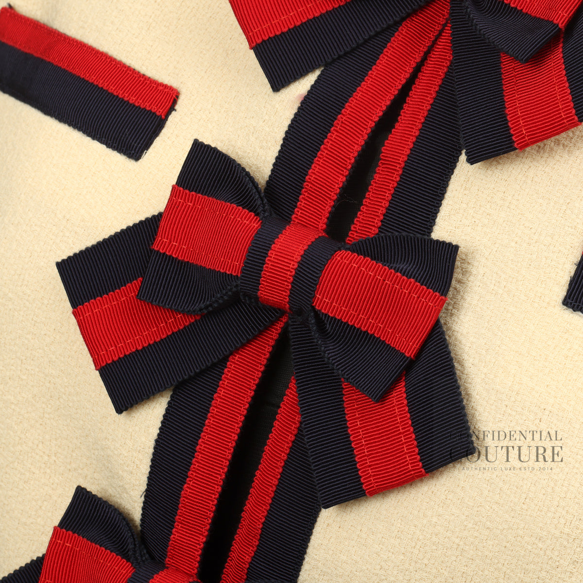 Wool Jacket with Web Bows | Size 42