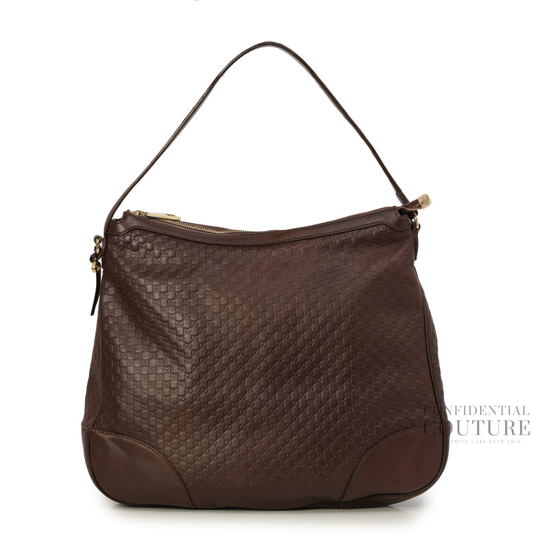 Guccissima Bree Ebony Hobo Bag
