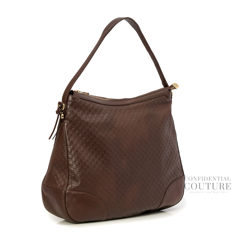 Guccissima Bree Ebony Hobo Bag